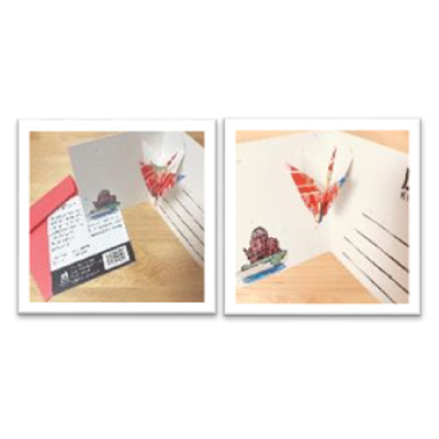折り鶴メッセージカード